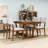5-Piece Dining Table Set, Rectangular Dining Table and 4 Linen Upholstered Chairs-318035658