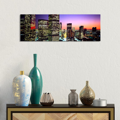 Downtown Los Angeles CA USA - Wrapped Canvas Panoramic Print