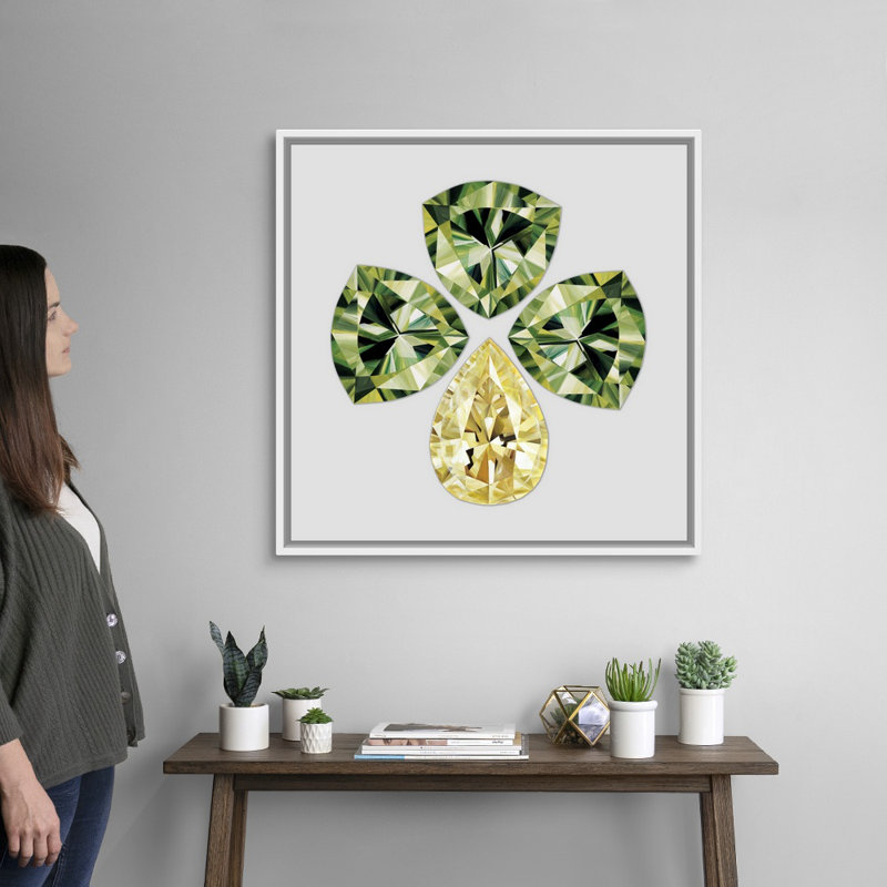 Impression sur toile, Cadre flottant blanc, H 32 po x l 32 po x P 1,75 po