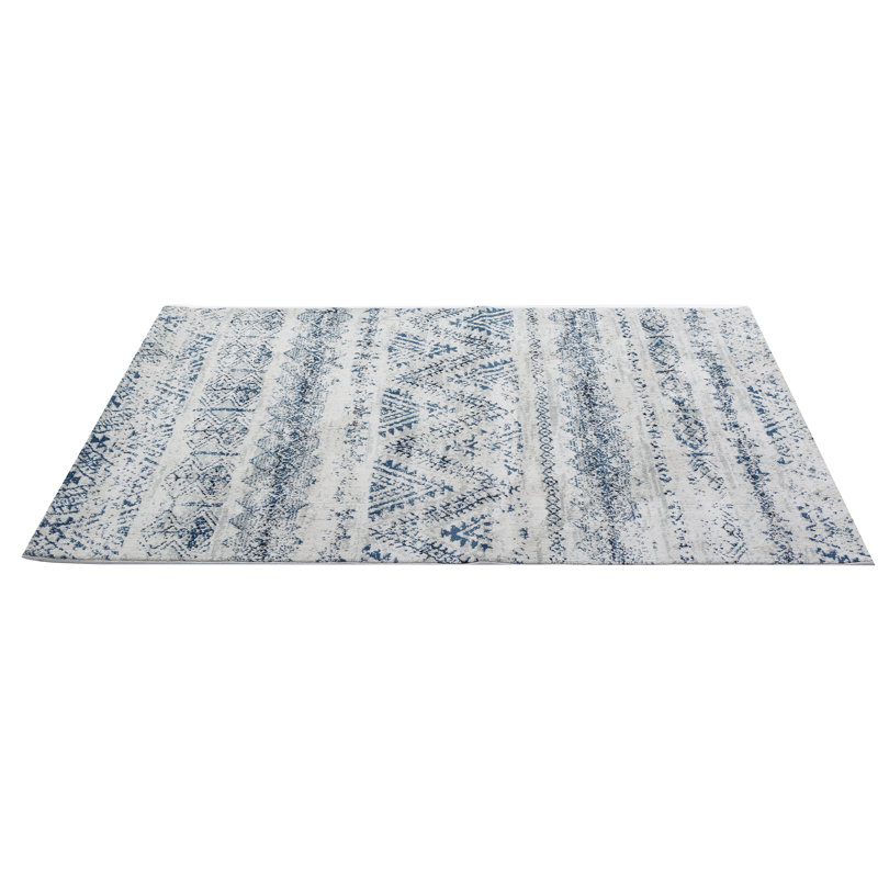 Anna Maria Handmade Blue Rug, Rectangular 120 x 170cm