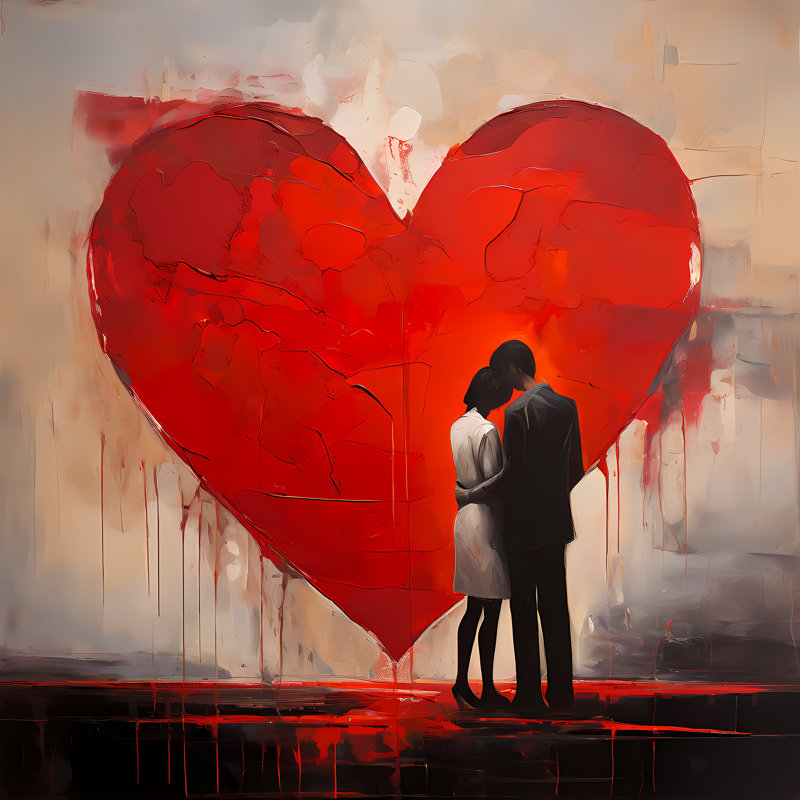 Bound By Love, 24" H x 24" W