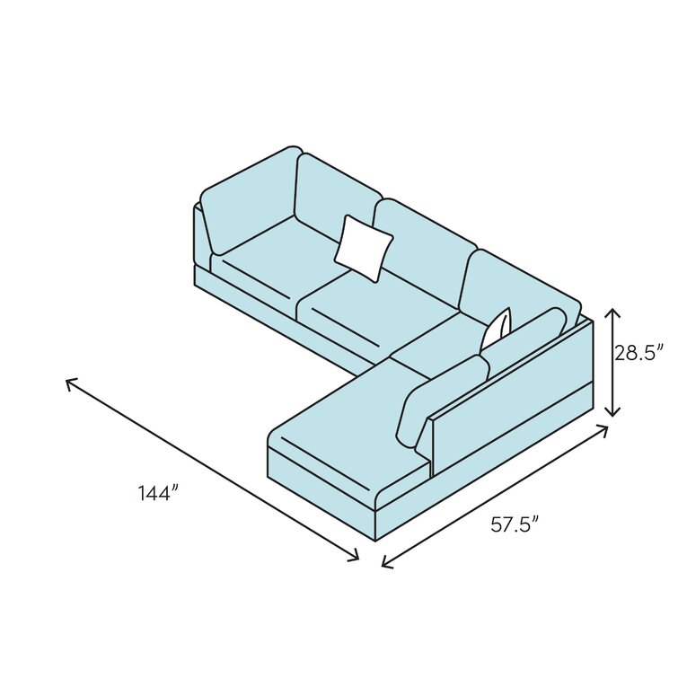 Sanibel Right Arm Sectional Box & Welt Deep Seat Cushion Lounge Chair With  Marine Grade Polymer Frame - Pool Furniture Supply