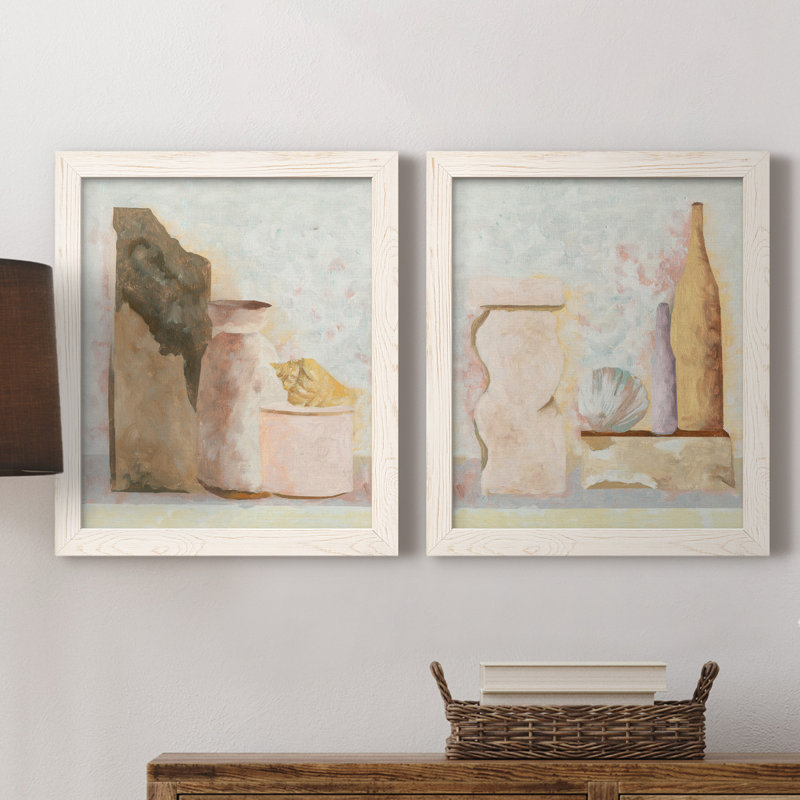 «Table Top Stills II», ensemble de 2 reproductions d'art sur toile, Toile blanche encadrée, H 24 po x l 36 po x P 1,5 po