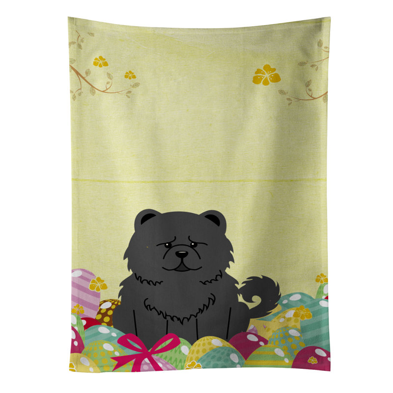 Chiffons rectangulaire chow chow de pâques œufs