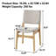 Ensemble de 2 chaises de salle à manger rembourrées empilables avec tissu en lin et structure en bois massif-202953324-202953321