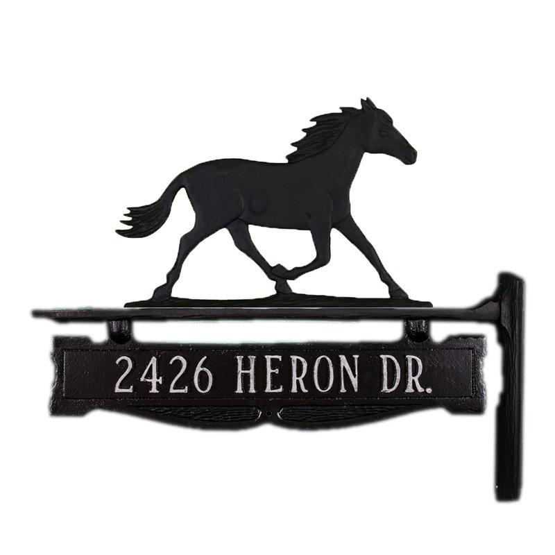1-Line Address Post, Yes, Satin Black
