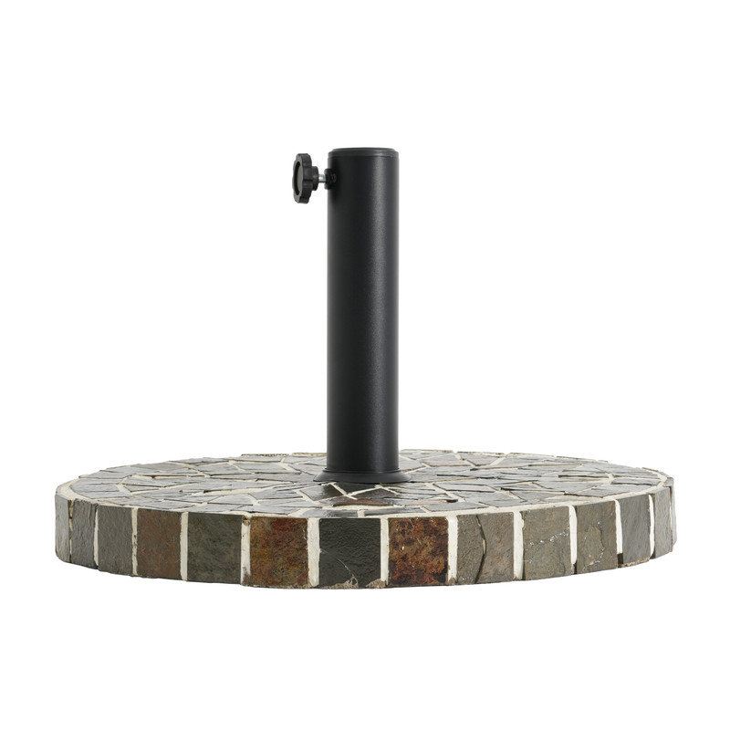 Base de parasol circulaire en mosaïque avec support réglable