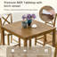 Ensemble de salle à manger 5 pièces à hauteur de comptoir - table carrée et 4 chaises à dossier en X, structure en bois massif, surface imperméable, assemblage facile - parfait pour les petits espaces, la cuisine, un appartement ou un coin-repas