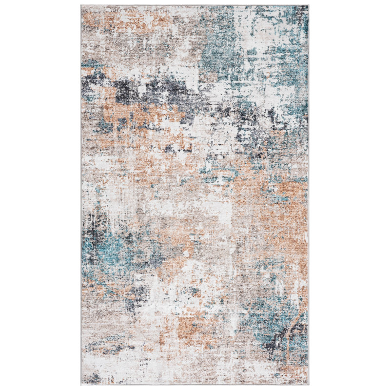 Tabias Monica Performance Machine Washable Abstract Rug, Rectangle 3' x 5'