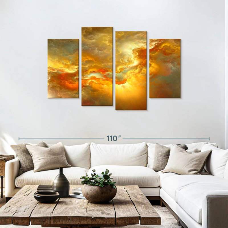 Avery Sunset Glow Abstract, H 48 po x l 75 po