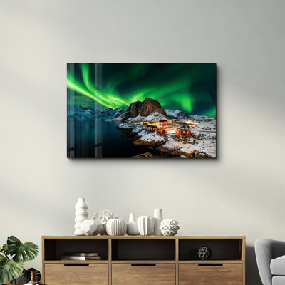 Élégante peinture murale en verre trempé de 13,8 po x 21,7 po | 100% verre trempé, épaisseur: 0,16 pouce | Imprimé UV pour des couleurs éclatantes | Parfait pour la décoration intérieure, le salon et les espaces de bureau
