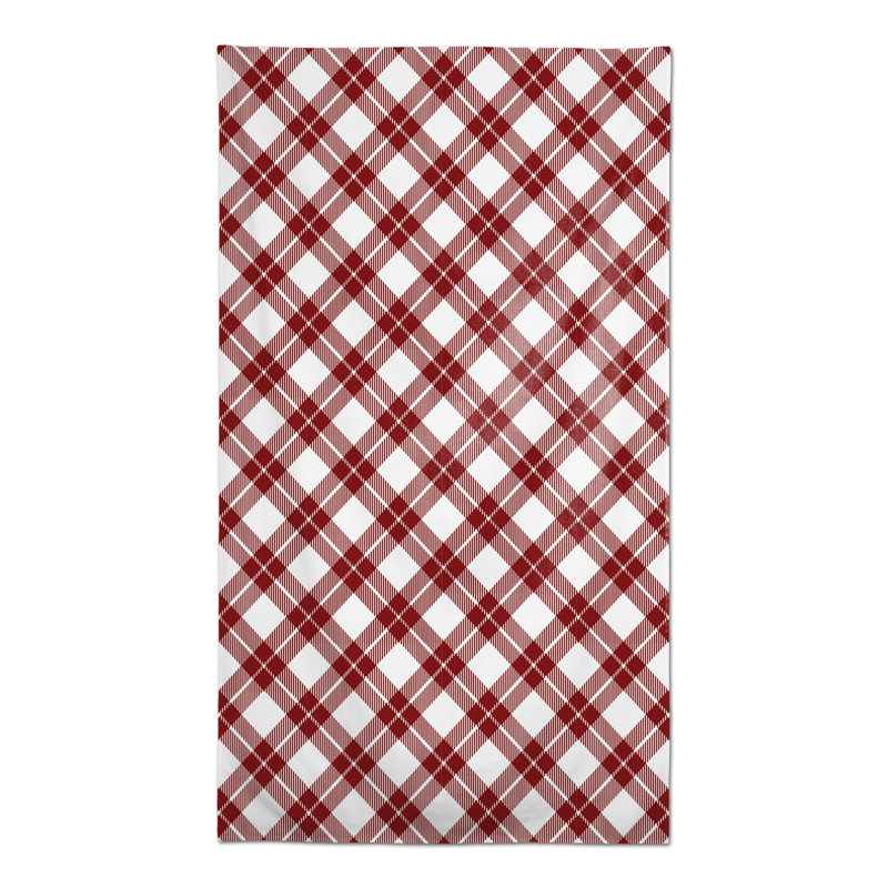 Nappe rectangulaire en polyester Vichy, Rouge
