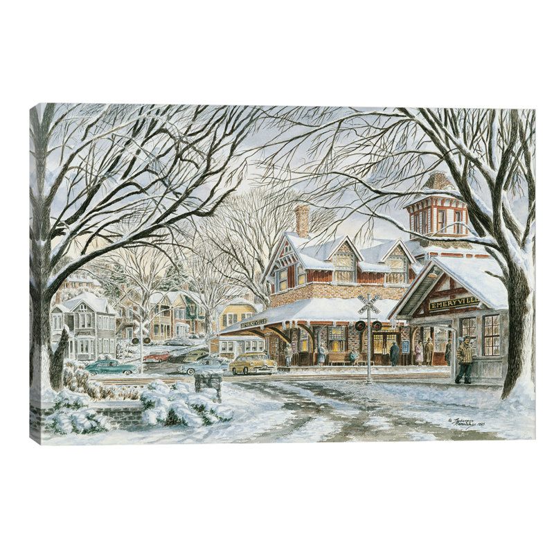 Waiting For The 4:15 by Stanton Manolakas - Print on Canvas, 66.04 cm H x 45.72 cm W x 1.91 cm D, Wrapped Canvas