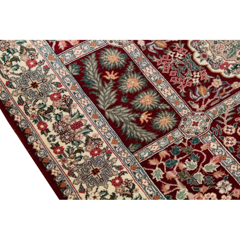 Tapis rouge noué à la main de haute qualité