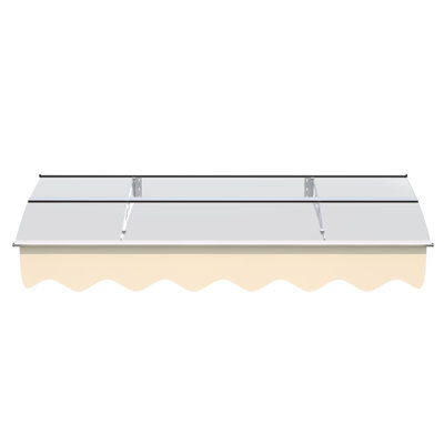 Auvent de porte 5934W, auvent en polycarbonate solide, supports antirouille, extérieur et moderne 5934W - cantonnière, résistance à la charge de neige pour
