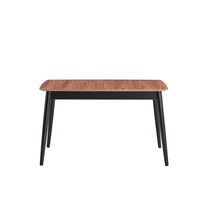 Table rectangulaire noire naturelle - Convient à différents espaces de salle à manger en bois et à base