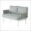 Ensemble de causeuse et de table en acier Mariano, corde résistante aux intempéries, structure robuste, coussins confortables, parfaits pour l'extérieur-129389851-129389852