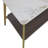 Coffee Table Rectangular Center Table for Living Room Open Space Side Table with Metal Frame