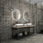 Carrelage mural en porcelaine d'aspect métal 13 po x 13 po Antigua Lis-74875410