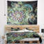 Tapisserie verte symétrique de fleur de fractale Floral-28484427