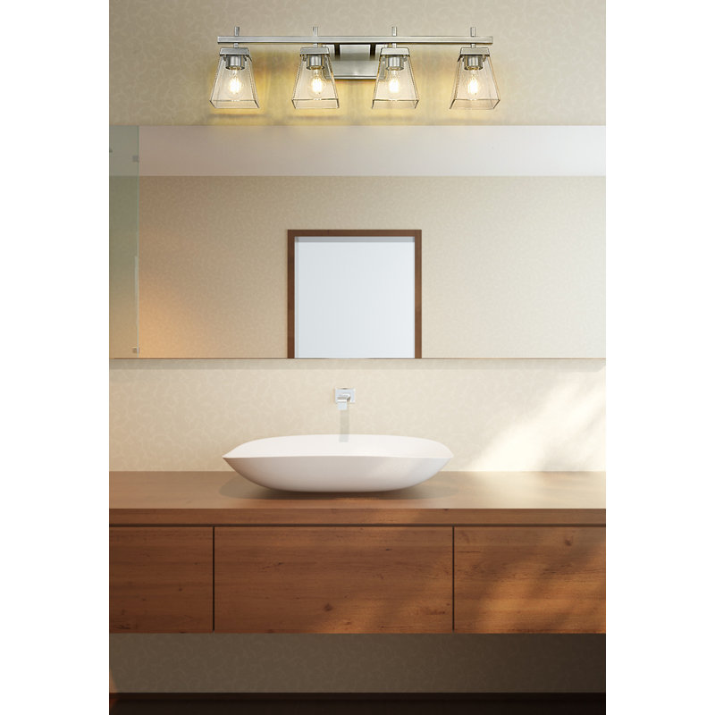 4 - Light Dimmable Vanity Light, Brushed Nickel