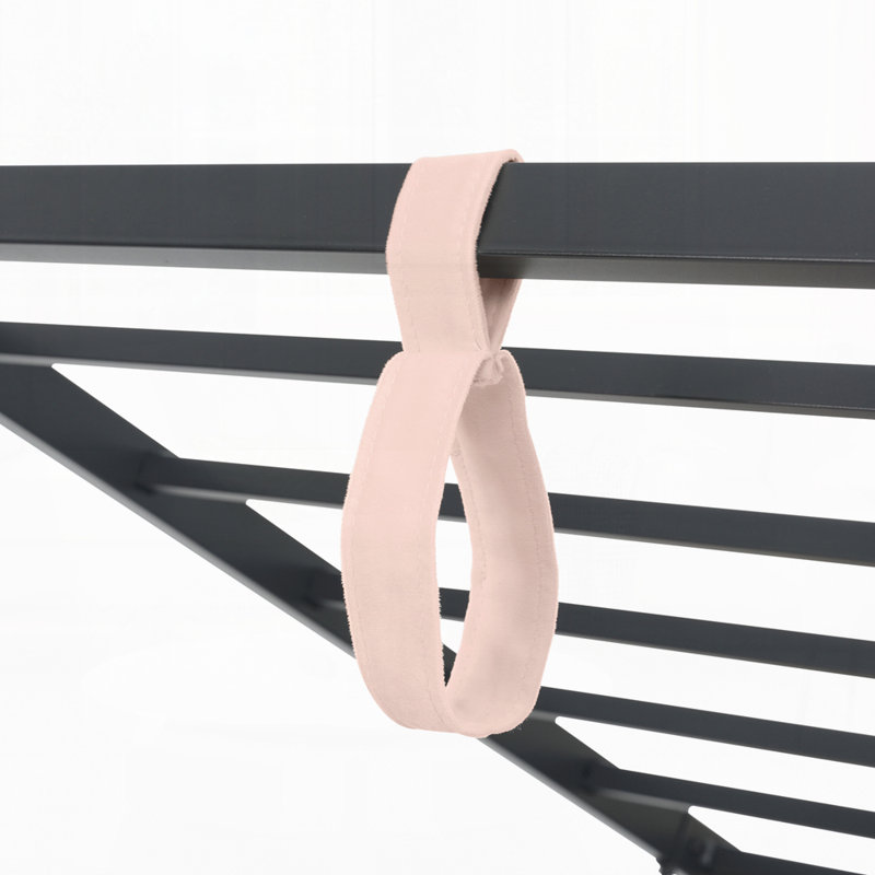 Canapé-lit rembourré en velours rose avec repose-pieds et rangement hydraulique, structure à lattes en métal, convient aux adultes et aux enfants; Matelas non inclus