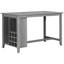 Table de salle à manger rustique gris et chaise avec sièges rembourrés, meubles de rangement pour le vin - 5 pour la maison-1206275276-1206275279-1206275278
