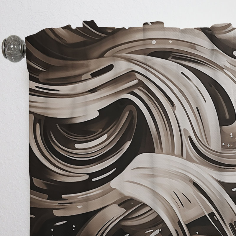 Doveridge - Geometric Illusions II - Abstract Curtain - Velvet Room Darkening - 1 panel, 52" W x 90" L