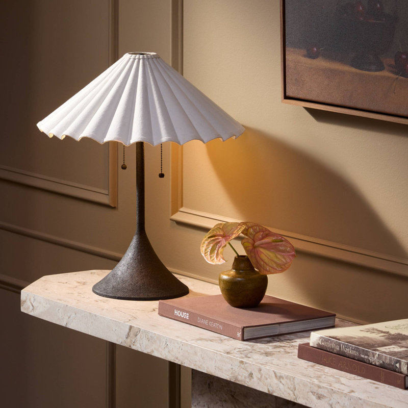 Fiorella Table Lamp-Cream Canvas, Cream Canvas