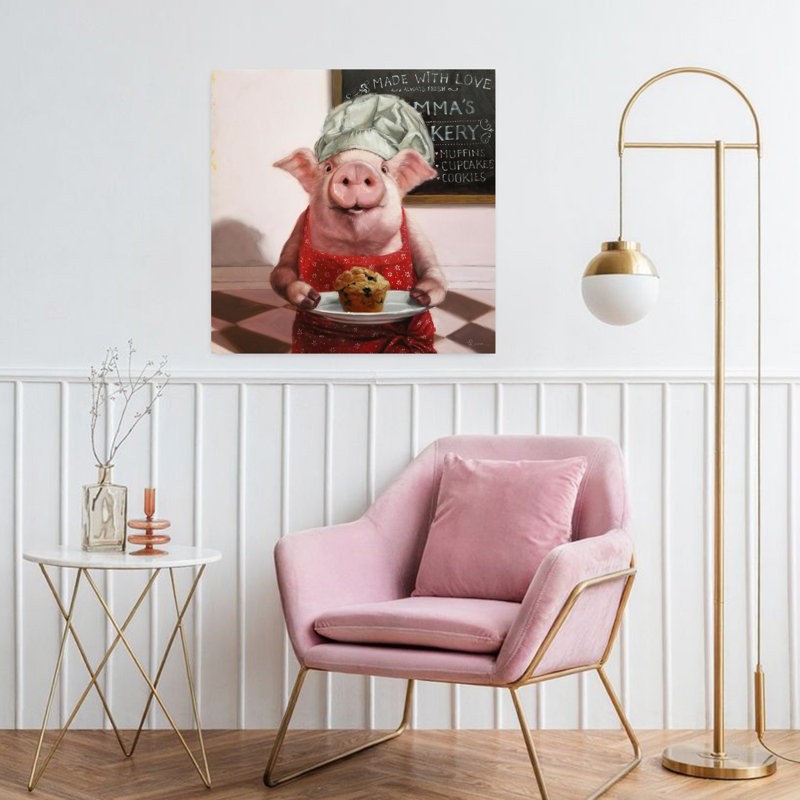 Art urbain contemporain Pinkies Bakery, H 32 po x l 32 po