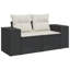 Ensemble de canapé de jardin Vidaxl noir et blanc crème