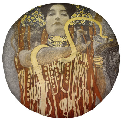 Coussin de plancher rond hygeia Gustav Klimt