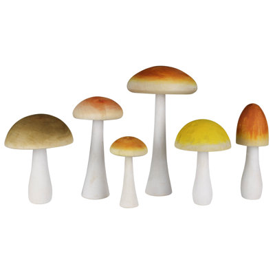 Champignons en bois sculptés à la main Aniayah