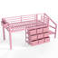 Lits gain d'espace avec rangement, lit mezzanine moderne en métal et MDF pour petites chambres