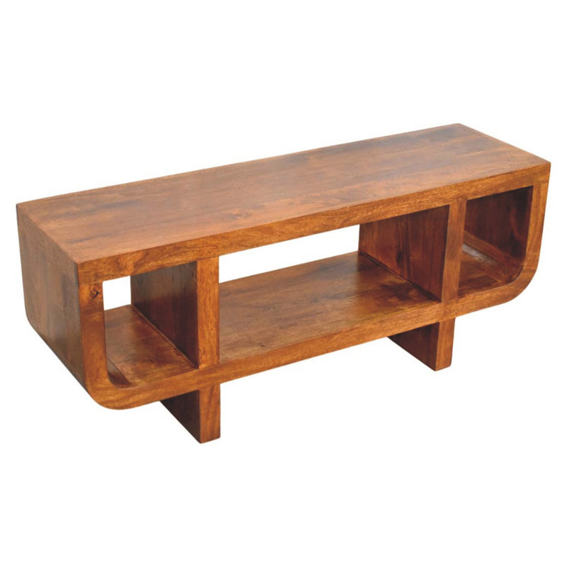 Nanafalia Solid Wood 50cm H Media Shelves