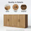Buffet en bois avec tablettes réglables-429002698