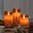 LED Mirrored Glass Round Hurricane Pillar Flameless Candles, Real Wax Moving Wick Dancing Flickering Flame, Battery Operated (Included), Remote & Timer (Set of 3, Gray Metallic)-1009185780