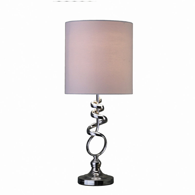 Lampe de table abstraite en métal brossé 21,5 pouces Milo