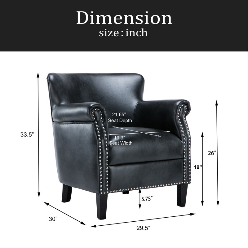Club Chair, Charcoal