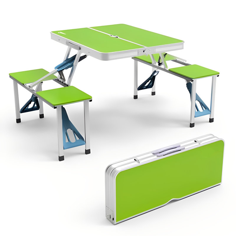Ensemble de chaises de camping en aluminium, Vert