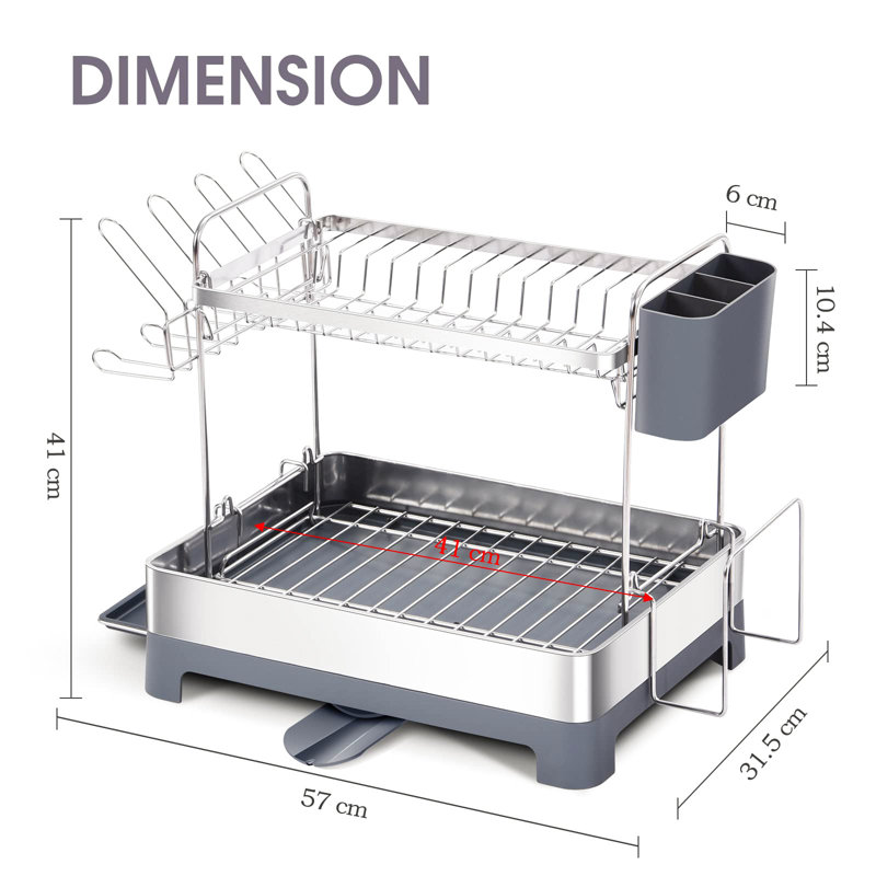 Laurena Stainless Steel Dish Rack