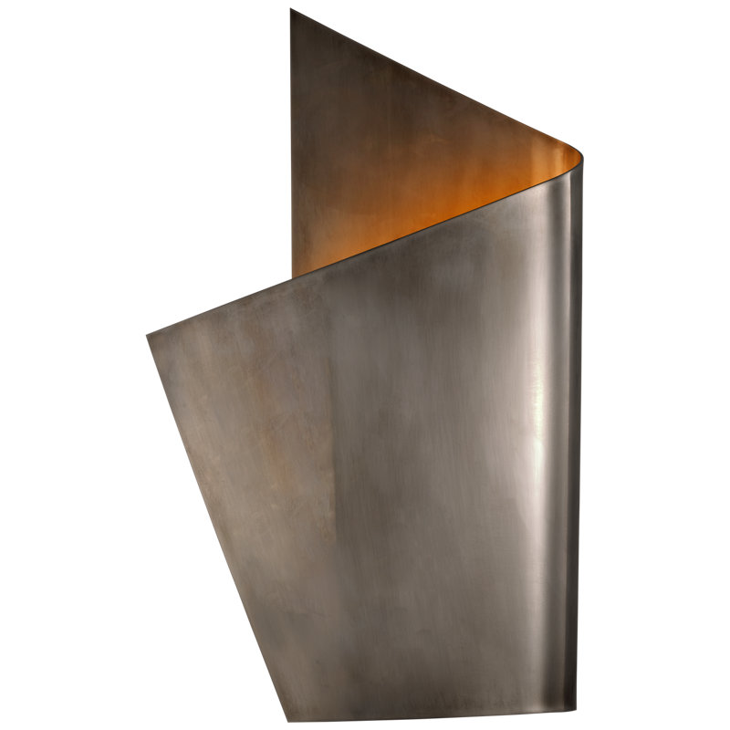 Kelly Wearstler Piel Left Wrapped Sconce, Pewter