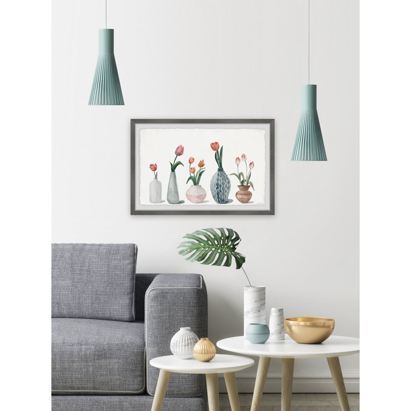 Bottled Tulips - Single Picture Frame Painting, 61cm H x 91cm W