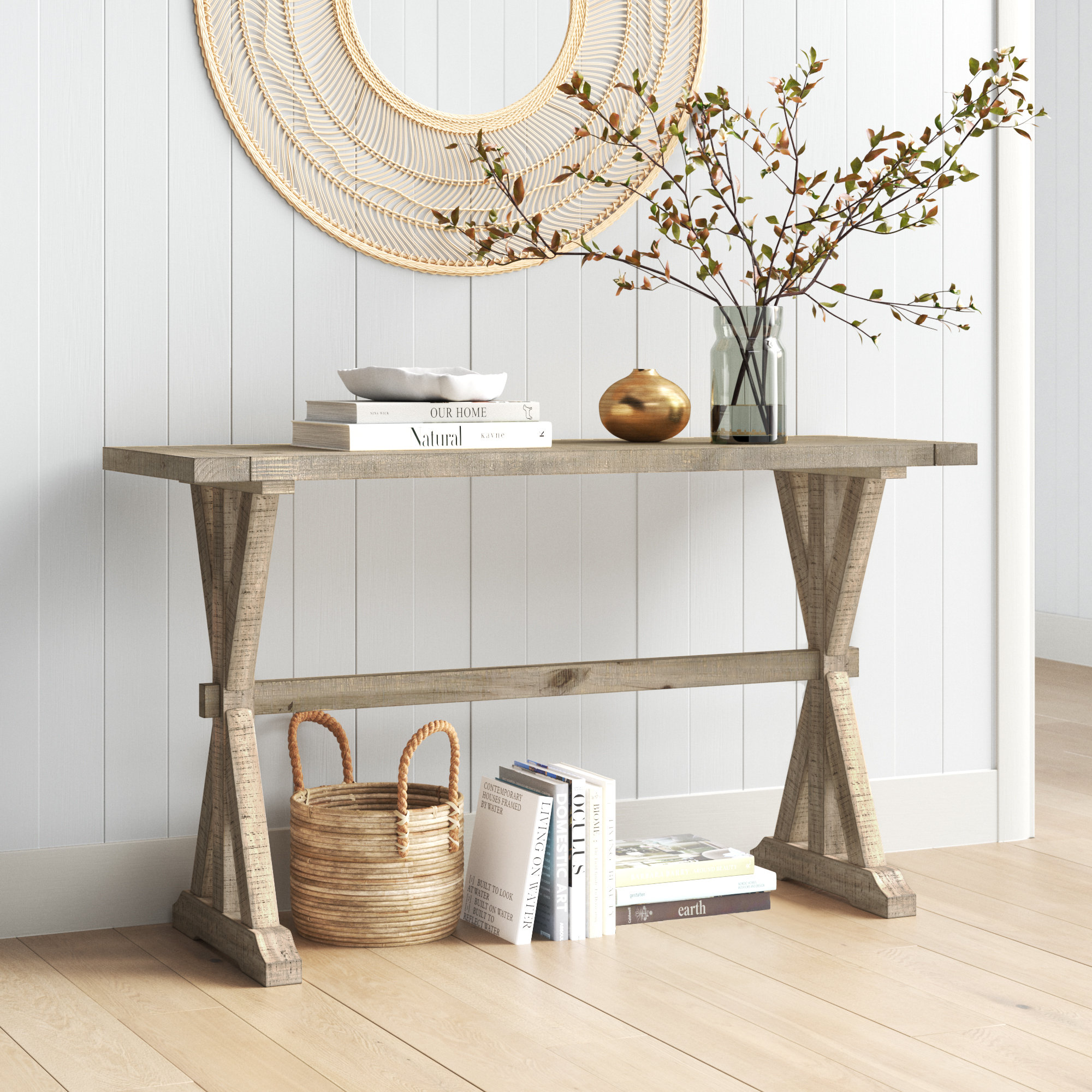 Beachcrest Home Potrero 52'' Solid Wood Console Table & Reviews ...