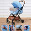 Poussette pliable et légère Zeze pour petits chiens et chats - Pliage à une main, cadre en aluminium, porte-gobelet et coussin lavable, couleur caramel océan-137258891