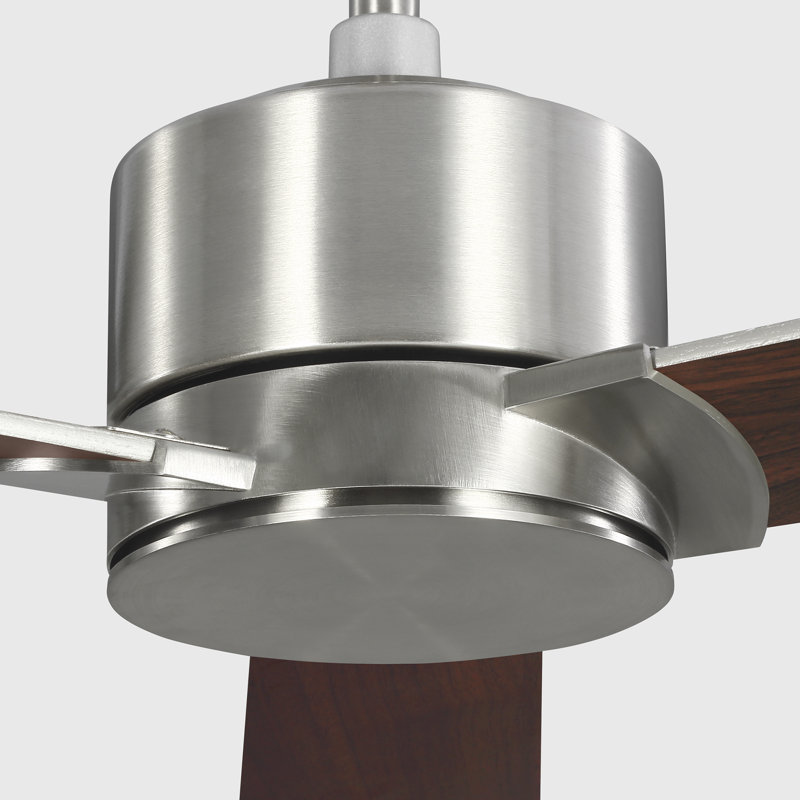 Rozzen Smart 60 Ceiling Fan, Brushed Steel, Silver/American Walnut