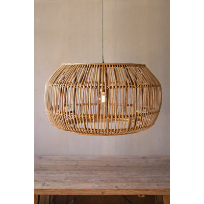 GRAND LAMPE SUSPENDU ROND EN BAMBOU