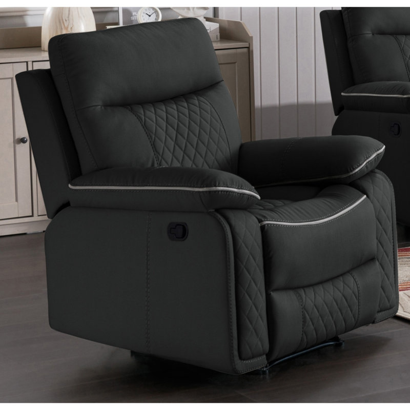 Fauteuil inclinable manuel en similicuir - Confort et style modernes pour le salon
