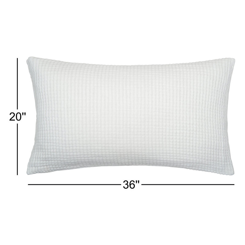 Maybell 100% Cotton Envelope Sham, White, King