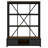 3-Shelf Metal Bookcase With Drawers For Home Office, Open Bookcase, Vintage Industrial Style Bookcase With LED-130284962